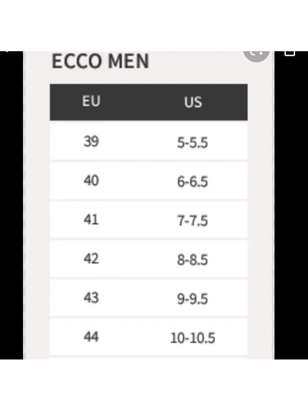 Ecco men’s black